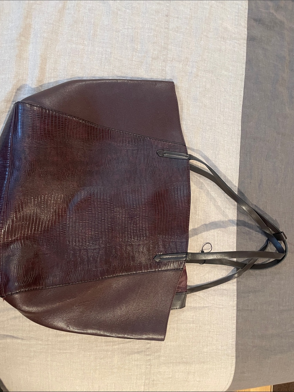 Zara Basic Deep Wine Tote